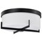 Nuvo Roselle - 15 Inch Flush Mount - Matte Black with White Glass 60/8054 - alternate 1